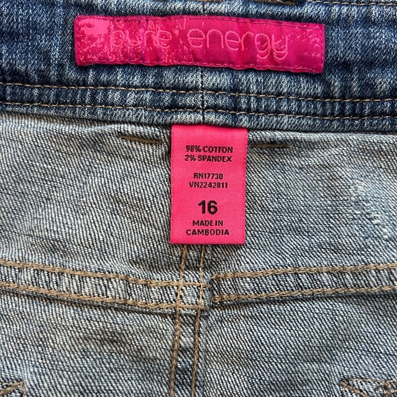 Denim Distressed Skirt Size 16 - Picture 3 of 5